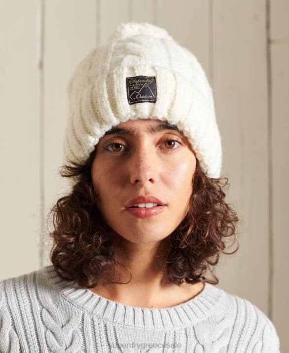 τουίντ καλωδίου beanie γυναίκες αξεσουάρ άσπρο Superdry L02L4295