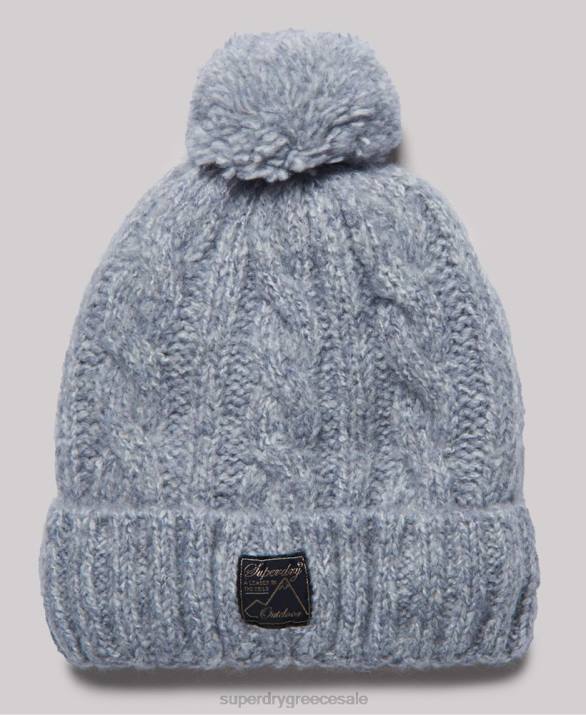 τουίντ καλωδίου beanie γυναίκες αξεσουάρ γκρί Superdry L02L4297