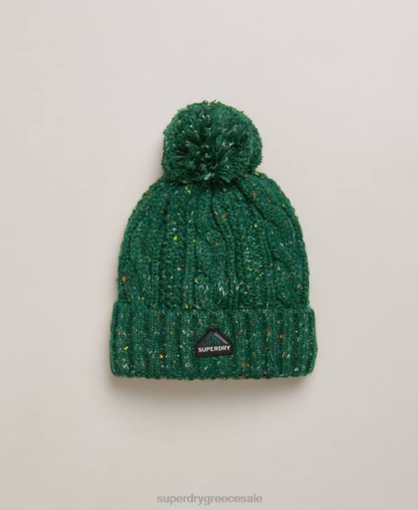 gracie cable beanie γυναίκες αξεσουάρ πράσινος Superdry L02L4321