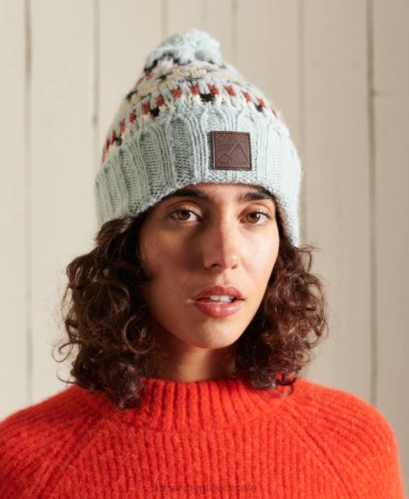 intarsia beanie γυναίκες αξεσουάρ μπλε Superdry L02L4310