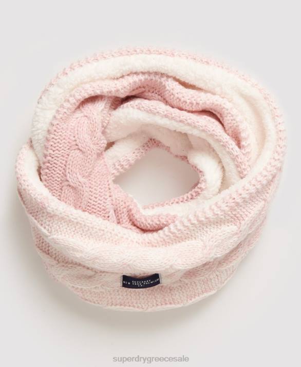 clarrie καλώδιο snood γυναίκες αξεσουάρ ροζ Superdry L02L4333