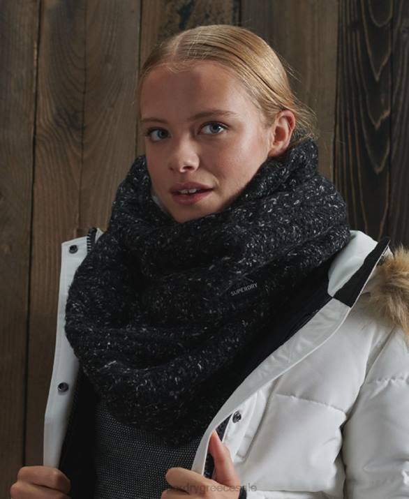 gracie καλώδιο snood γυναίκες αξεσουάρ μαύρος Superdry L02L4326