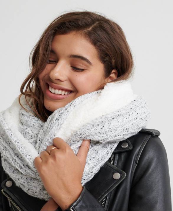 gracie καλώδιο snood γυναίκες αξεσουάρ ανοιχτό γκρι Superdry L02L4335