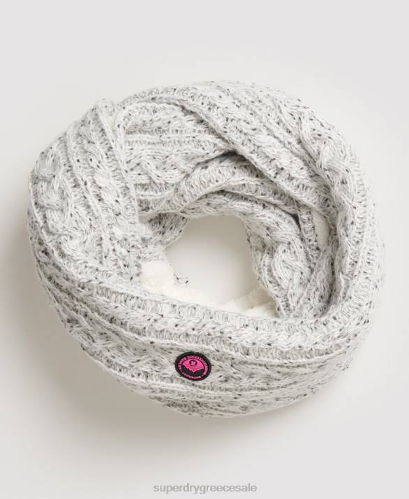 gracie καλώδιο snood γυναίκες αξεσουάρ ανοιχτό γκρι Superdry L02L4335