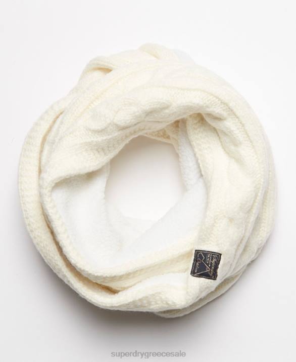 snood καλώδιο τουίντ γυναίκες αξεσουάρ άσπρο Superdry L02L4305