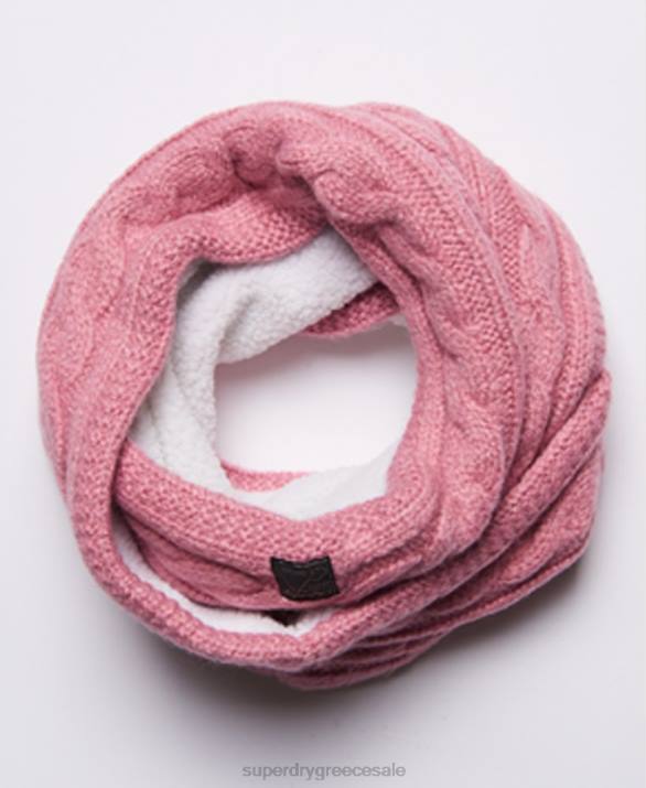 snood καλώδιο τουίντ γυναίκες αξεσουάρ ροζ Superdry L02L4308