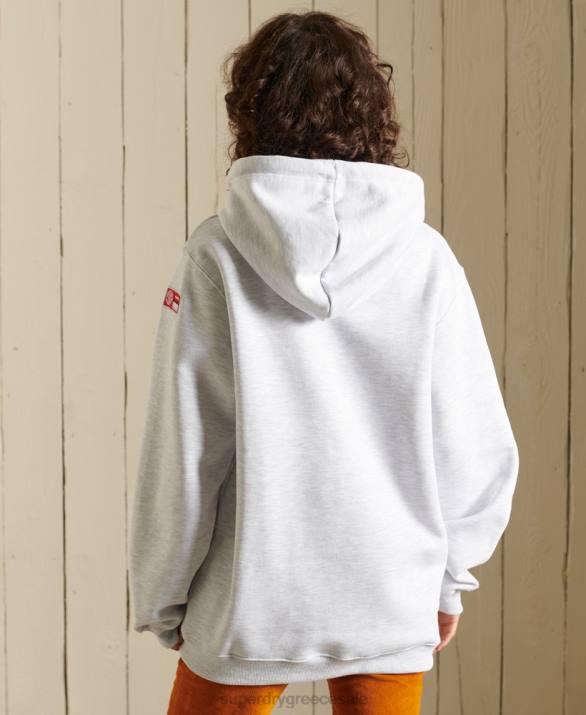 boho graphic ana hoodie γυναίκες είδη ένδυσης ανοιχτό γκρι Superdry L02L5956