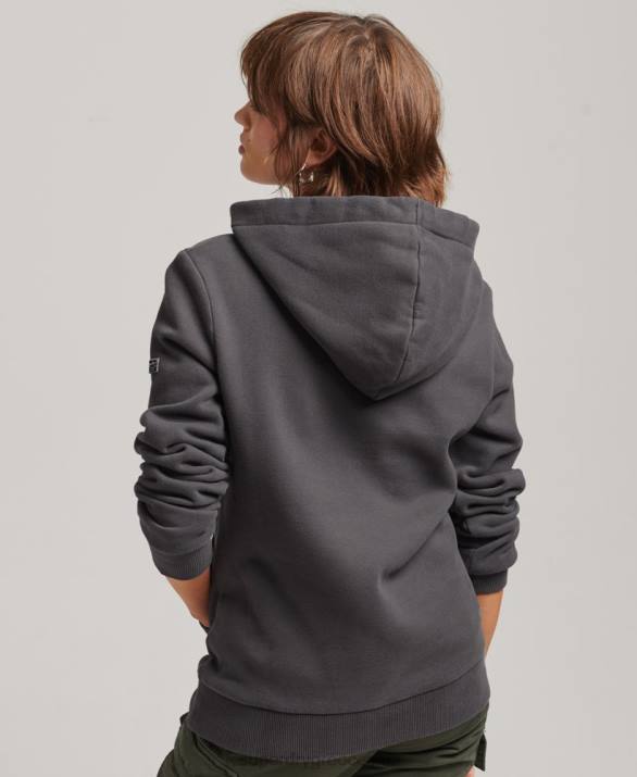 boho γραφικό hoodie γυναίκες είδη ένδυσης γκρί Superdry L02L6153