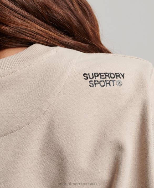 φούτερ core crew γυναίκες είδη ένδυσης μπεζ Superdry L02L3309