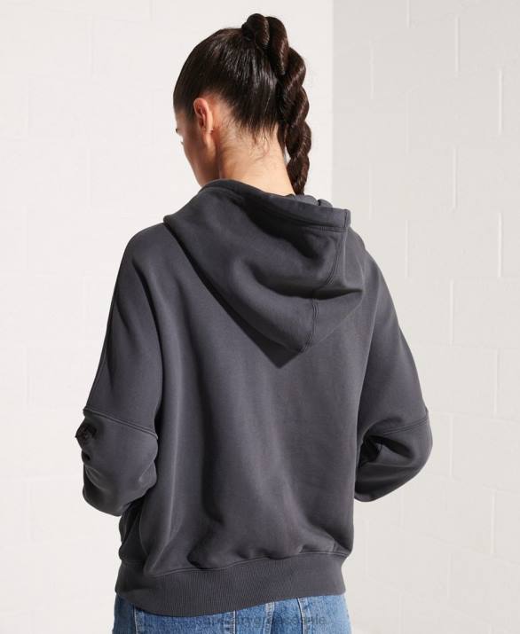 γραφικό crop hoodie αποστολής γυναίκες είδη ένδυσης μαύρος Superdry L02L6144