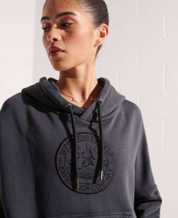 γραφικό crop hoodie αποστολής γυναίκες είδη ένδυσης μαύρος Superdry L02L6144