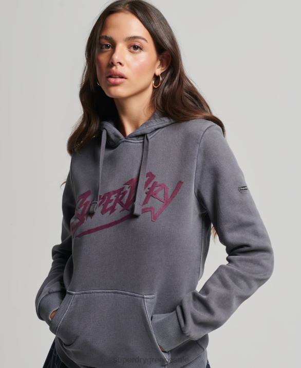 indie mark hoodie γυναίκες είδη ένδυσης σκούρο γκρι Superdry L02L3337