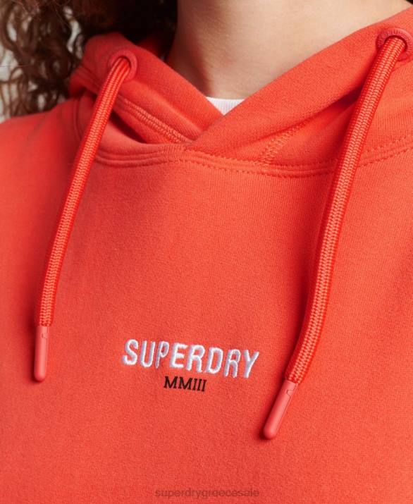 κωδικός micro logo hoodie γυναίκες είδη ένδυσης κοράλλι Superdry L02L5903