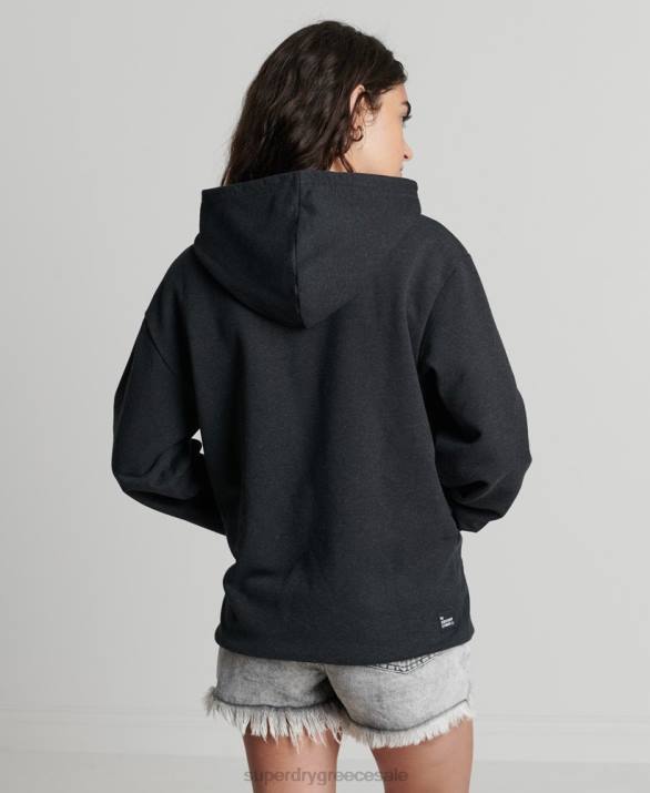 ανακυκλωμένο micro side hoodie γυναίκες είδη ένδυσης μαύρος Superdry L02L5974