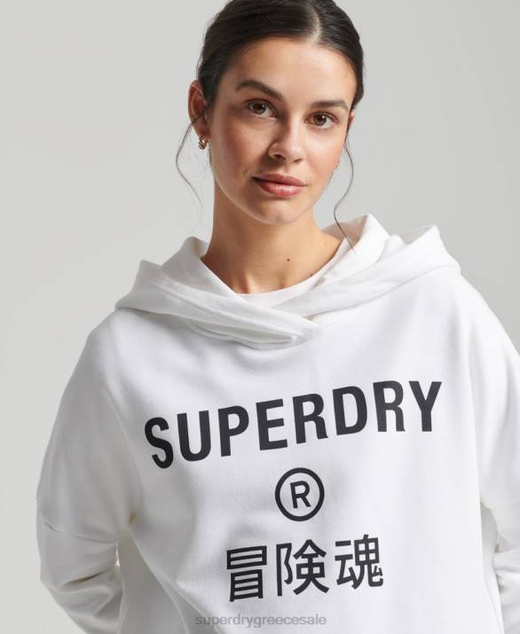 κουκούλα sport crop box γυναίκες είδη ένδυσης άσπρο Superdry L02L5989