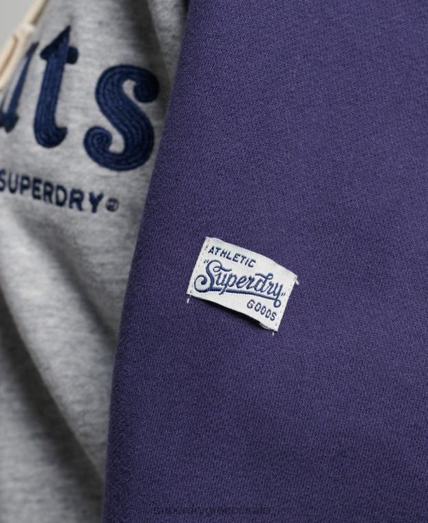 vintage κολεγιακή κουκούλα ρεγκλάν γυναίκες Superdry είδη ένδυσης 00T2R5778 γκρί