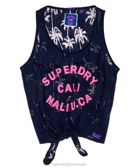 surf beach tank top γυναίκες είδη ένδυσης ΠΟΛΕΜΙΚΟ ΝΑΥΤΙΚΟ Superdry L02L6784