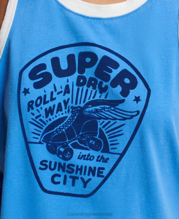 vintage ρολό με γιλέκο γυναίκες είδη ένδυσης μπλε Superdry L02L2174