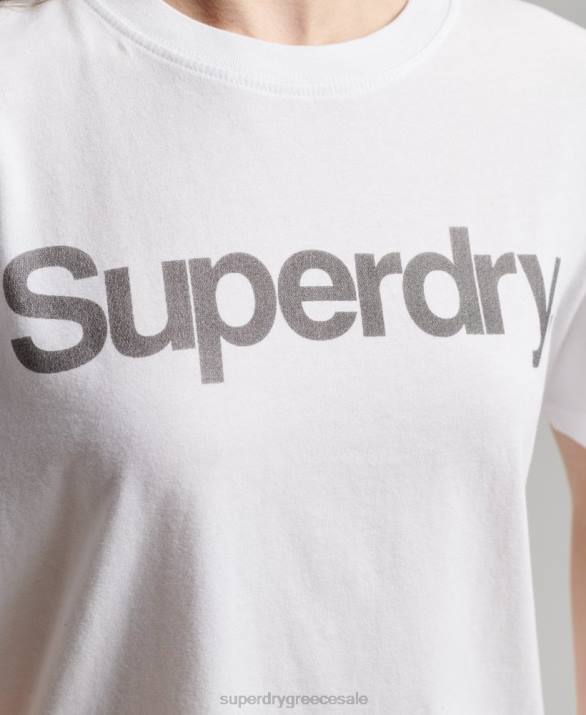 T-shirt με λογότυπο γυναίκες είδη ένδυσης άσπρο Superdry L02L6279