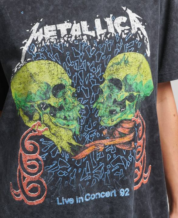 T-shirt με band περιορισμένης έκδοσης metallica γυναίκες είδη ένδυσης μαύρος Superdry L02L2855