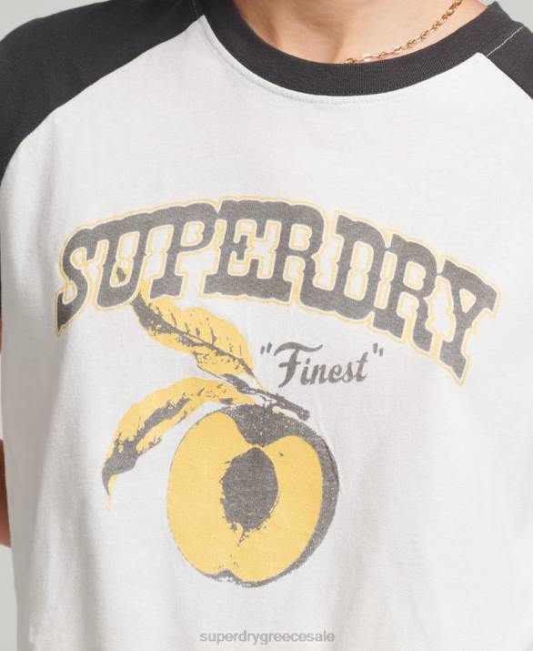 indie raglan μπλουζάκι γυναίκες είδη ένδυσης άσπρο Superdry L02L6251