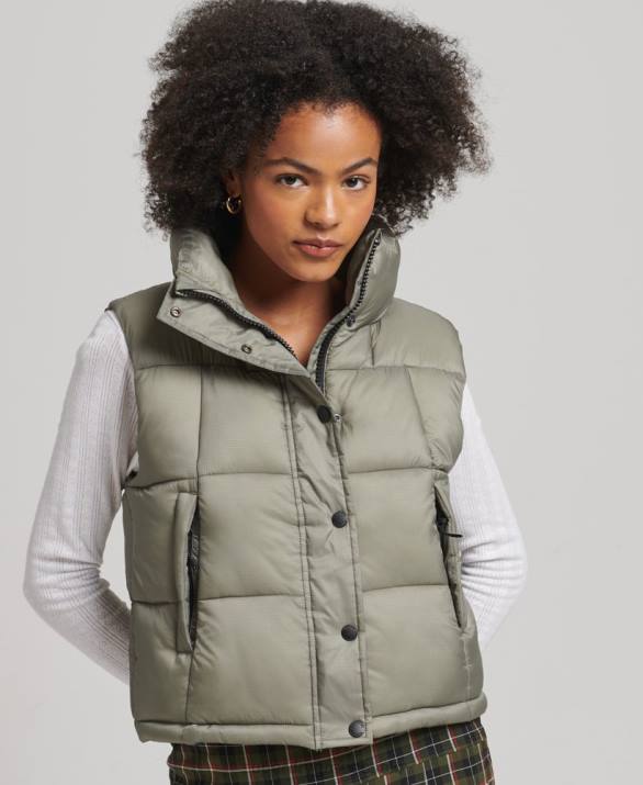 ορεινό άθλημα Gilet γυναίκες είδη ένδυσης χακί Superdry L02L5440