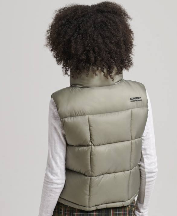 ορεινό άθλημα Gilet γυναίκες είδη ένδυσης χακί Superdry L02L5440