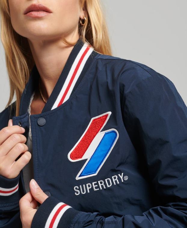 υπερμεγέθη νάιλον τζάκετ γυναίκες Superdry είδη ένδυσης 00T2R5728 ΠΟΛΕΜΙΚΟ ΝΑΥΤΙΚΟ