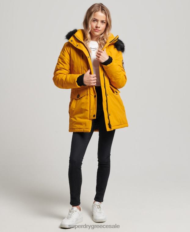 σακάκι ashley everest parka γυναίκες Superdry είδη ένδυσης 00T2R5740 κίτρινος