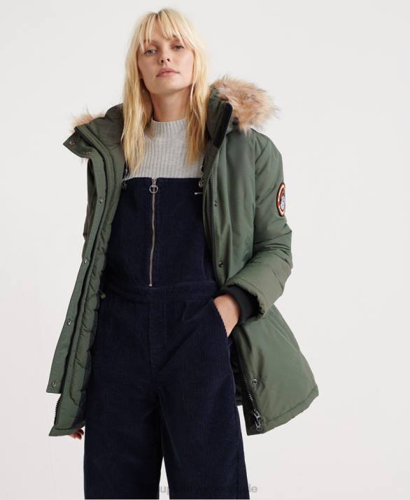 σακάκι ashley everest parka γυναίκες είδη ένδυσης πράσινος Superdry L02L5716