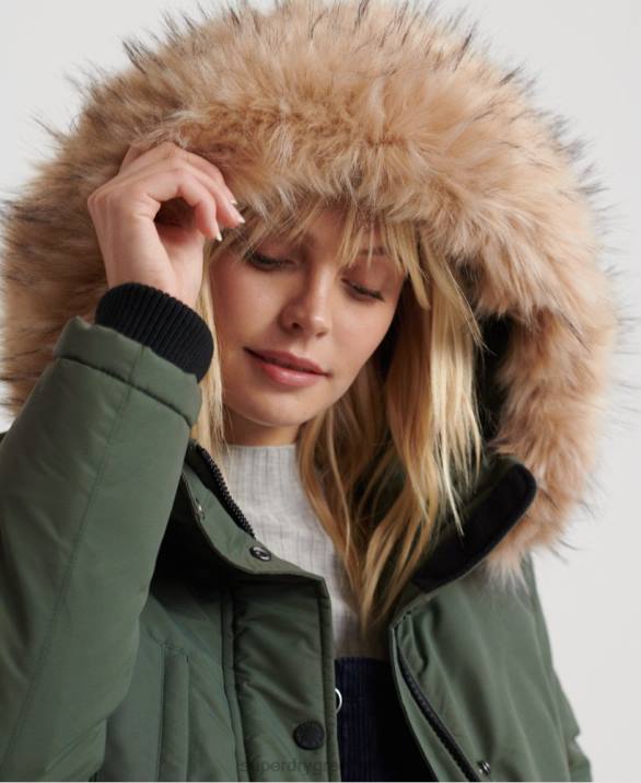 σακάκι ashley everest parka γυναίκες είδη ένδυσης πράσινος Superdry L02L5716