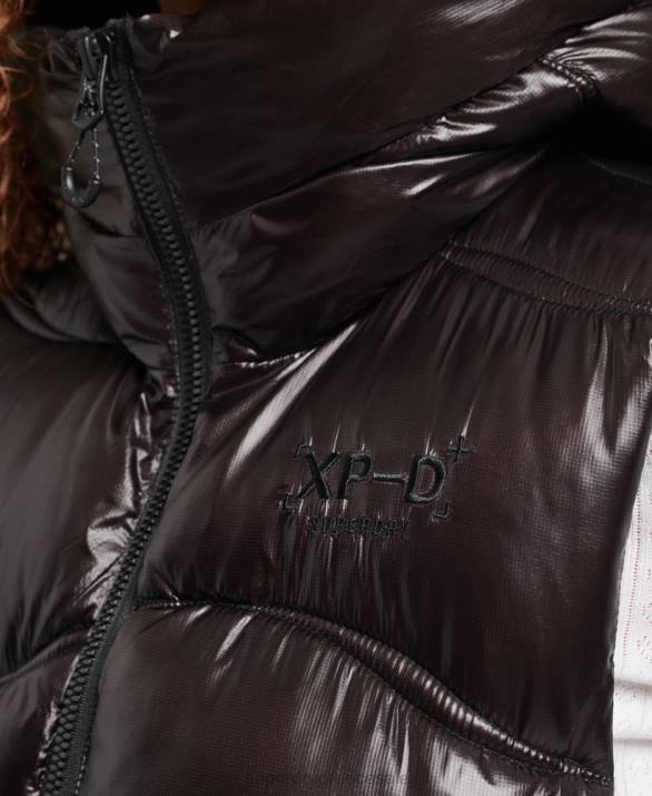 πάπλωμα λάμψης cropped padded gilet γυναίκες είδη ένδυσης μαύρος Superdry L02L5476