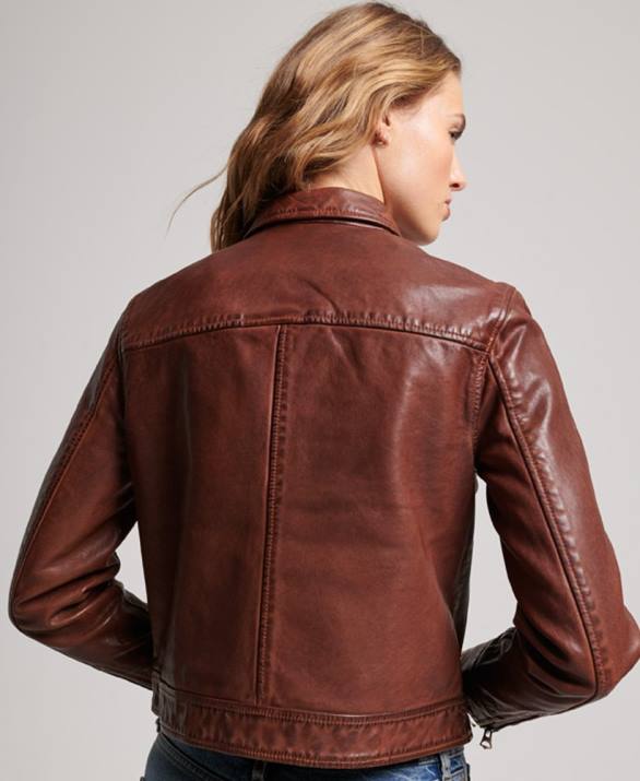 desert biker jacket γυναίκες είδη ένδυσης καφέ Superdry L02L3518