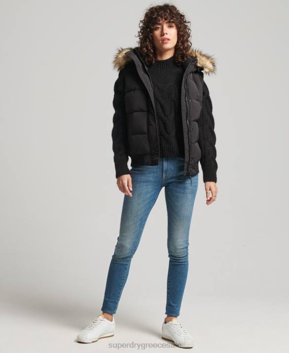 ella gilet γυναίκες είδη ένδυσης μαύρος Superdry L02L5533