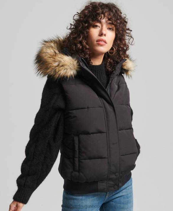 ella gilet γυναίκες είδη ένδυσης μαύρος Superdry L02L5533