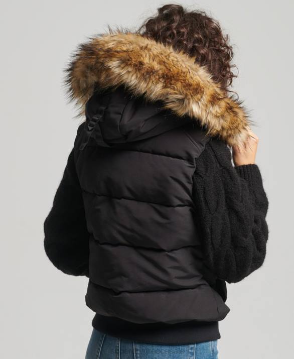 ella gilet γυναίκες είδη ένδυσης μαύρος Superdry L02L5533