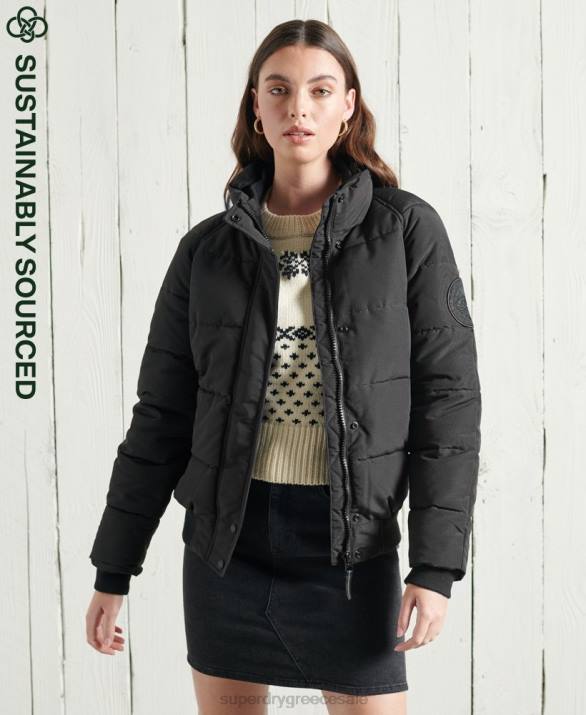 everest bomber jacket χωρίς κουκούλα γυναίκες είδη ένδυσης μαύρος Superdry L02L5718