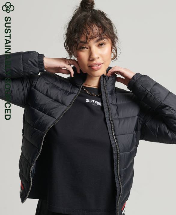 fuji bomber jacket γυναίκες είδη ένδυσης μαύρος Superdry L02L5675