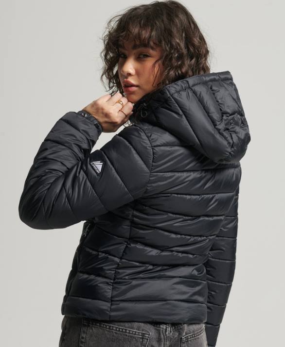 κλασικό μπουφάν fuji puffer Women είδη ένδυσης μαύρος Superdry L02L3794