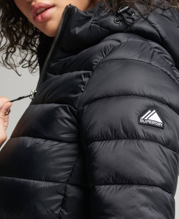 κλασικό μπουφάν fuji puffer Women είδη ένδυσης μαύρος Superdry L02L3794