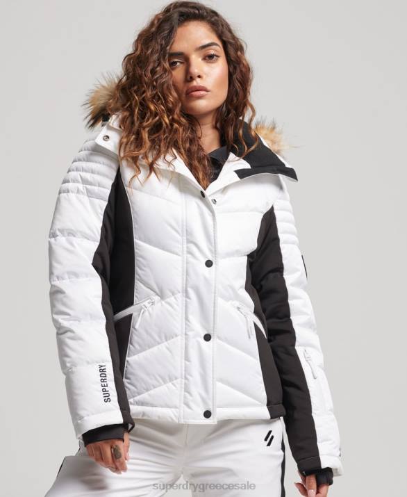 χιόνι luxe puffer jacket γυναίκες είδη ένδυσης άσπρο Superdry L02L3567