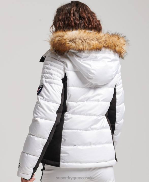 χιόνι luxe puffer jacket γυναίκες είδη ένδυσης άσπρο Superdry L02L3567