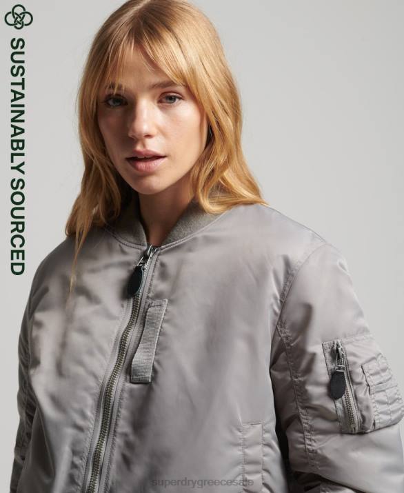 ma1 bomber jacket γυναίκες είδη ένδυσης γκρί Superdry L02L5699