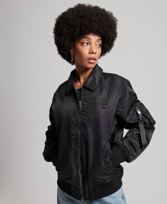 ενεργειακό ma2 bomber jacket γυναίκες είδη ένδυσης μαύρος Superdry L02L5420