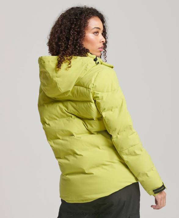 motion pro puffer jacket γυναίκες είδη ένδυσης κίτρινος Superdry L02L3549