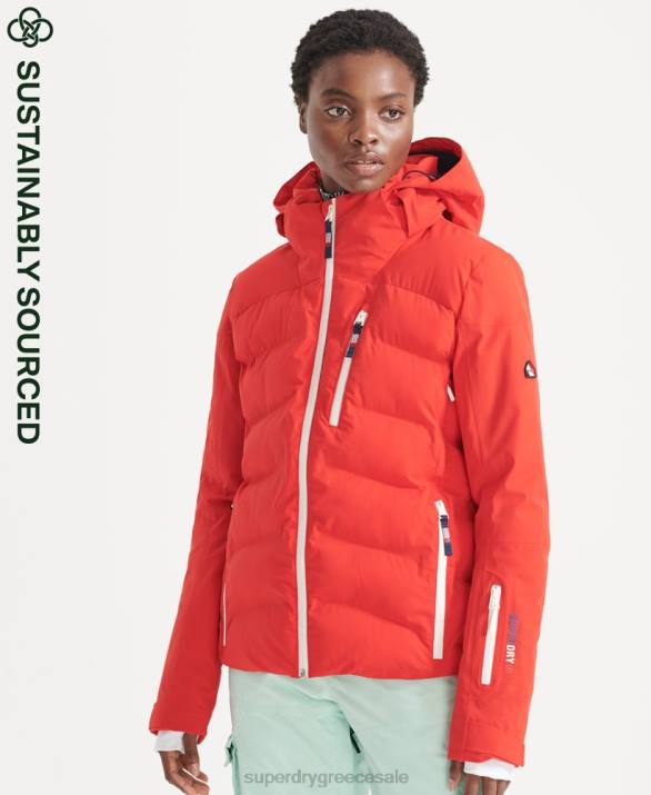 motion pro puffer jacket γυναίκες είδη ένδυσης το κόκκινο Superdry L02L3832