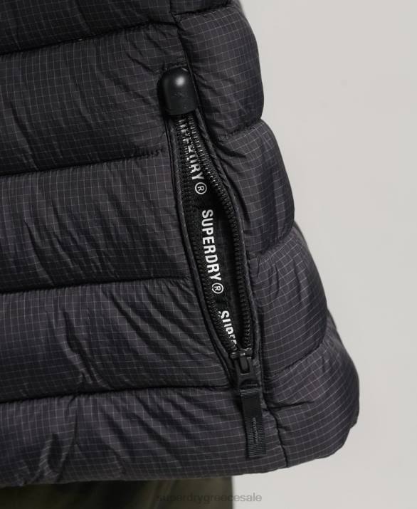 κλασικό λογότυπο puffer jacket γυναίκες είδη ένδυσης μαύρος Superdry L02L5418