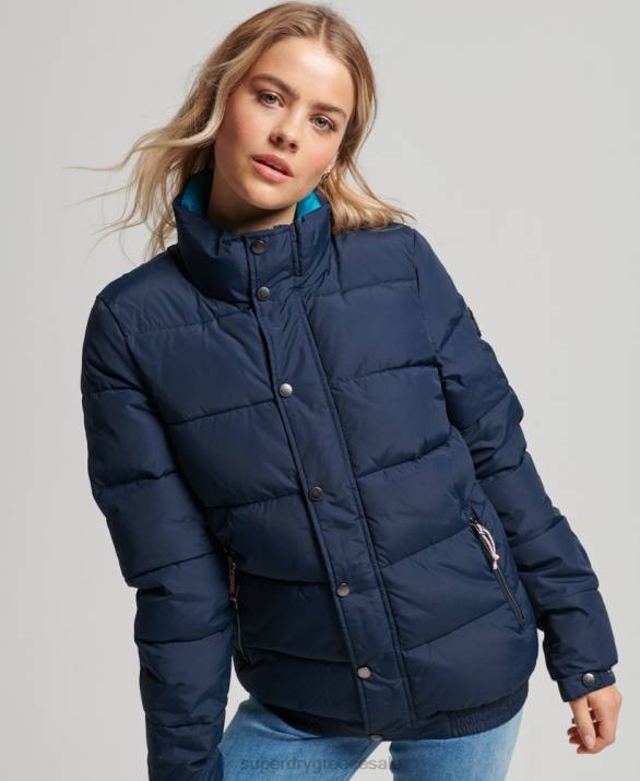 πηγή ρετρό puffer jacket γυναίκες είδη ένδυσης ΠΟΛΕΜΙΚΟ ΝΑΥΤΙΚΟ Superdry L02L5439