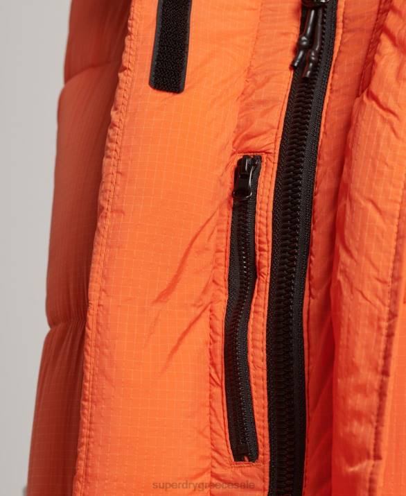 ripstop παραγάδι puffer gilet γυναίκες είδη ένδυσης πορτοκάλι Superdry L02L3695