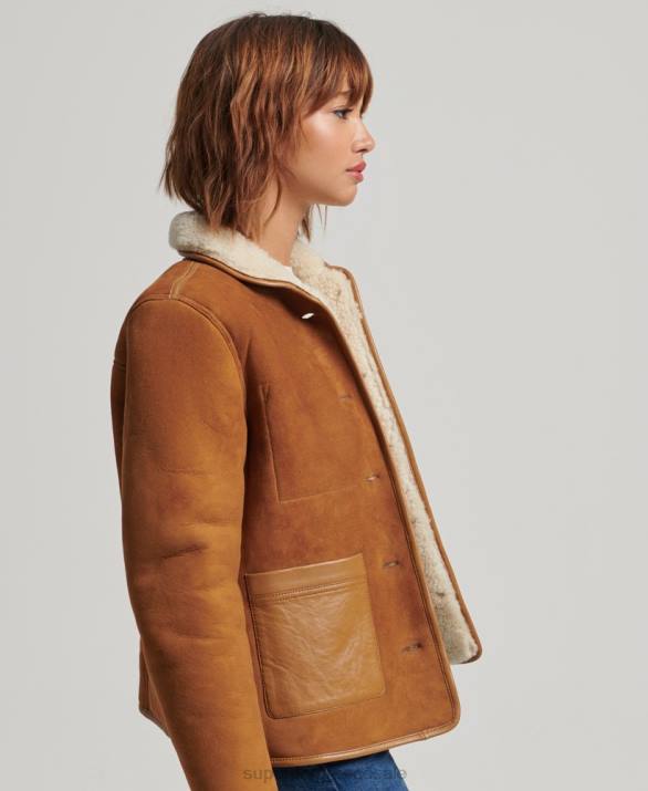 shearling αγγαρεία μπουφάν γυναίκες είδη ένδυσης βυρσοδέψω Superdry L02L5424